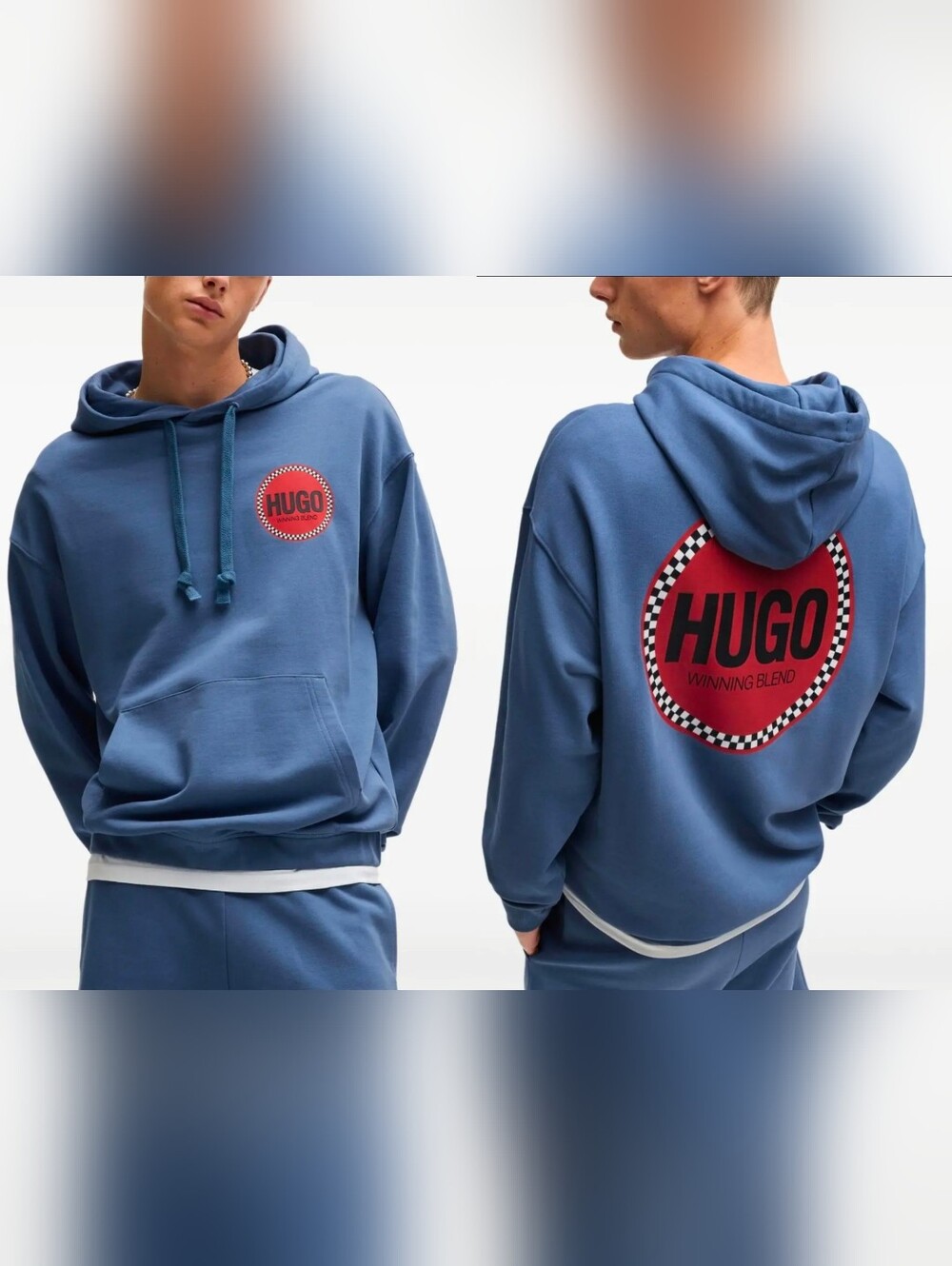 $148 Hugo Boss Mens Dicrincio Relaxed Fit Logo Printed Hoodie